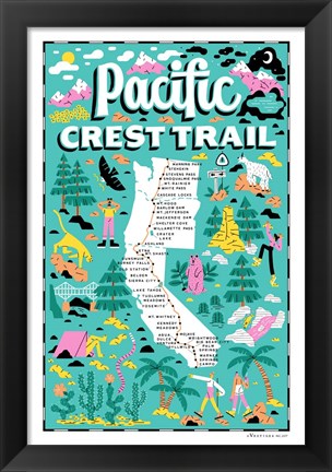 Framed Pacific Crest Trail Print