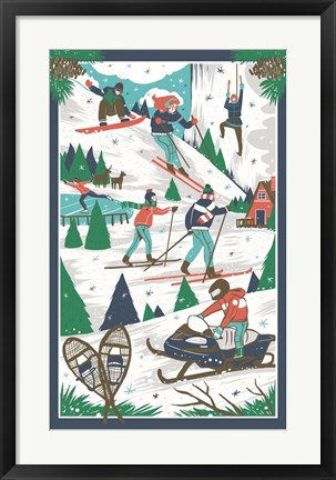 Framed Winter Scenes Print