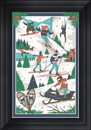 Framed Winter Scenes Print
