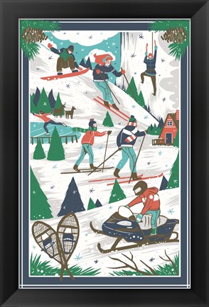 Framed Winter Scenes Print