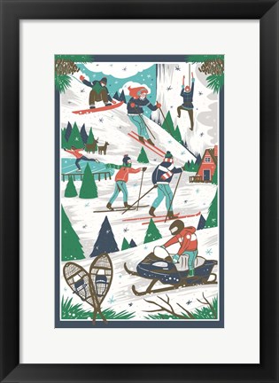 Framed Winter Scenes Print