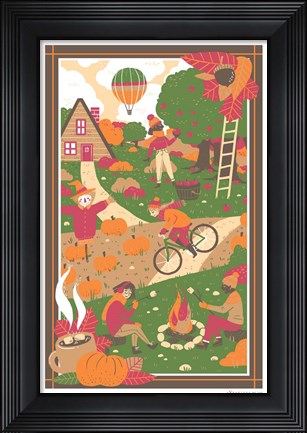 Framed Fall Scenes Print