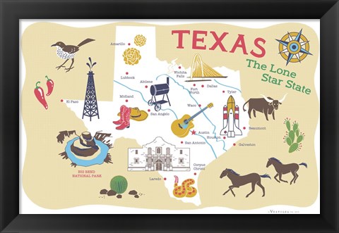 Framed Texas Print
