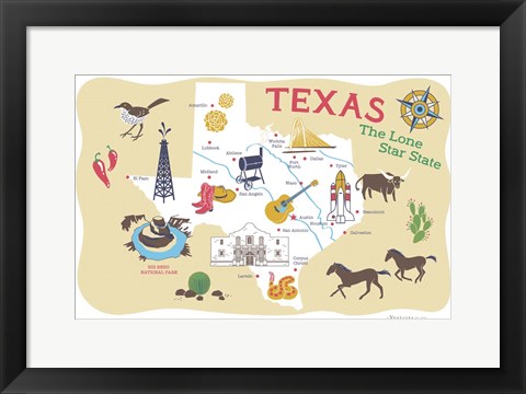 Framed Texas Print