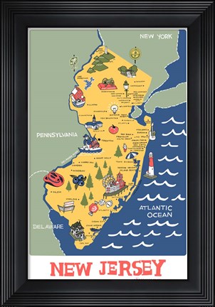 Framed New Jersey Print
