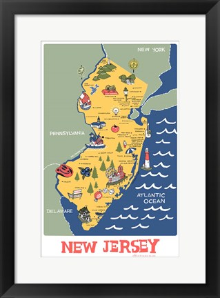 Framed New Jersey Print