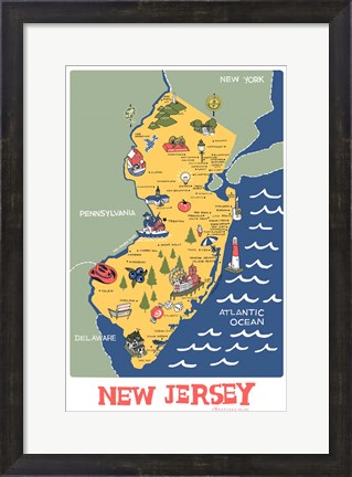 Framed New Jersey Print
