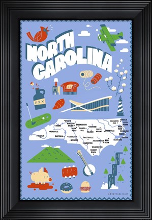 Framed North Carolina Print