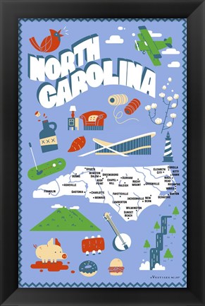 Framed North Carolina Print