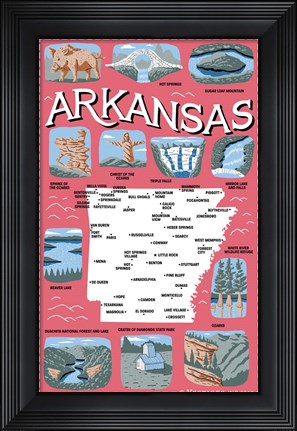 Framed Arkansas Print