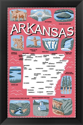 Framed Arkansas Print