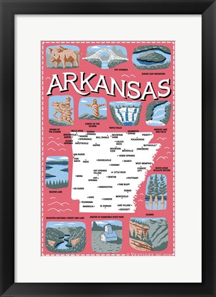 Framed Arkansas Print