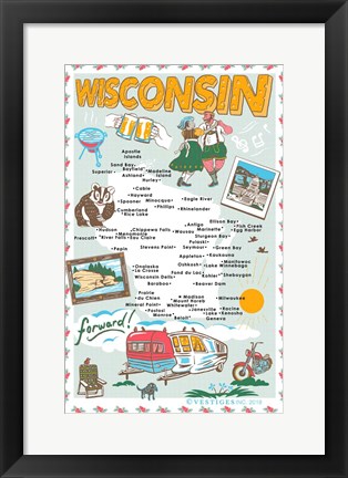 Framed Wisconsin Print