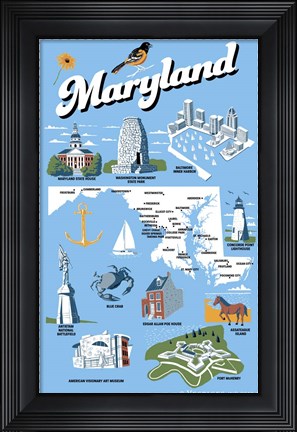 Framed Maryland Print