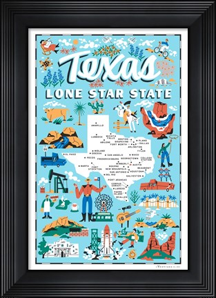 Framed Texas Print