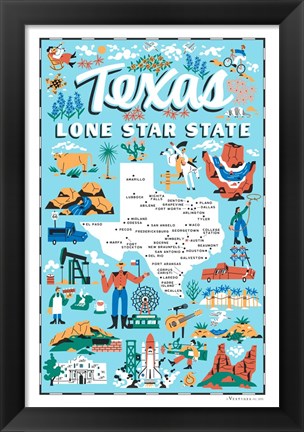 Framed Texas Print