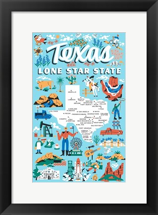 Framed Texas Print