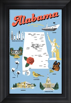 Framed Alabama Print