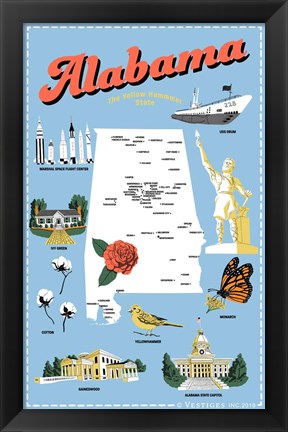 Framed Alabama Print