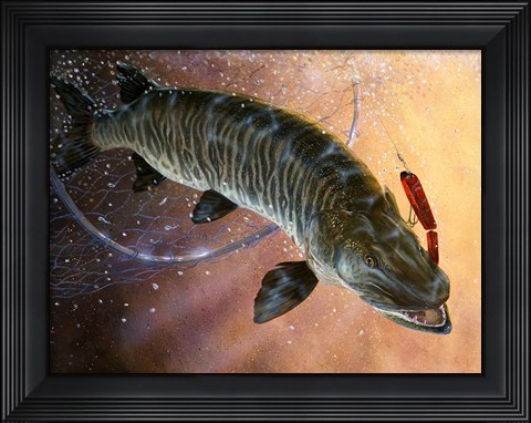 Framed Net Muskie Print