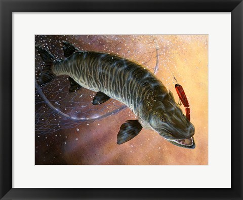 Framed Net Muskie Print