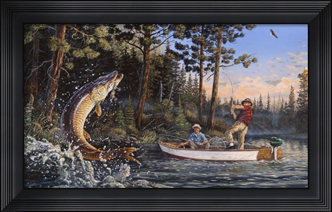 Framed Great Muskie Moments Print