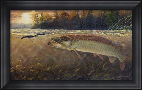 Framed Last Cast Strike Print