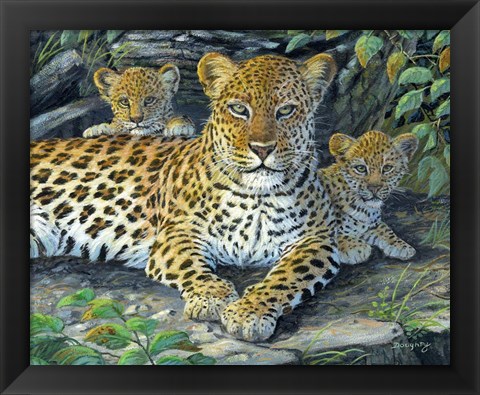 Framed Leopards&#39; Lair Print