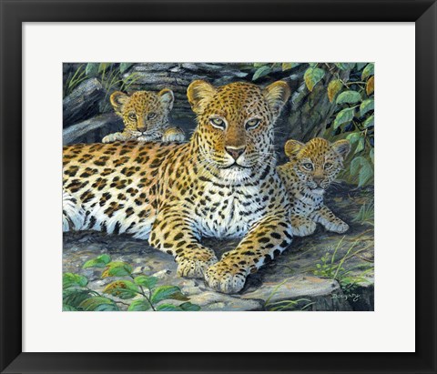 Framed Leopards&#39; Lair Print