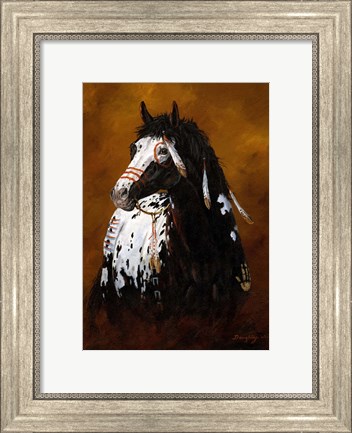 Framed Sioux War Pony Print