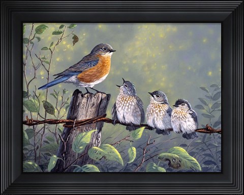 Framed Blue Crew Print