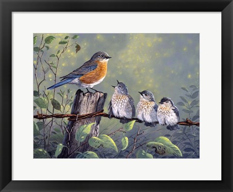 Framed Blue Crew Print