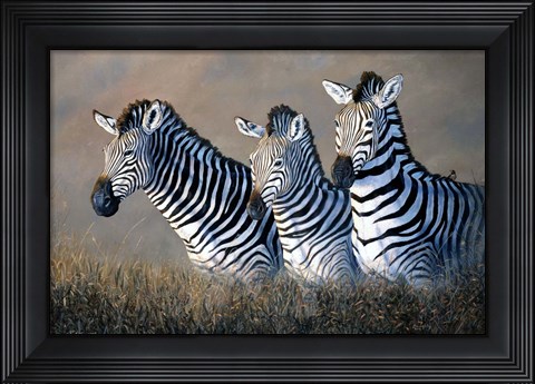 Framed Protecting The Foal Print