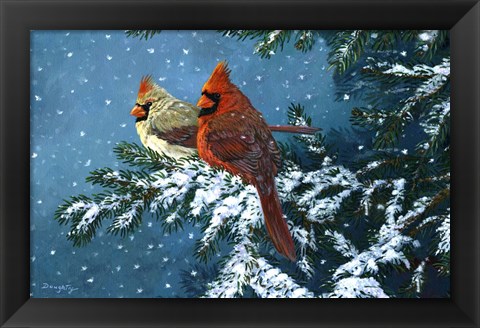 Framed Sharing The Season - Cardinals Print