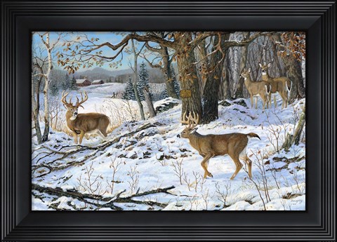 Framed No Trespassing Print