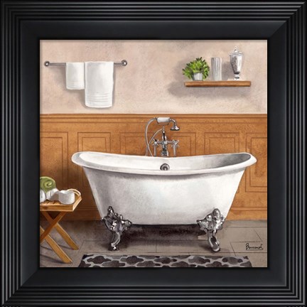 Framed Serene Bath I Print