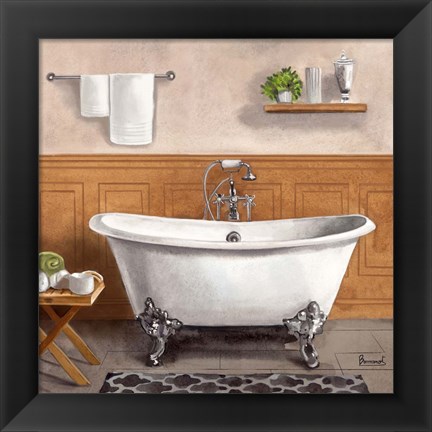 Framed Serene Bath I Print