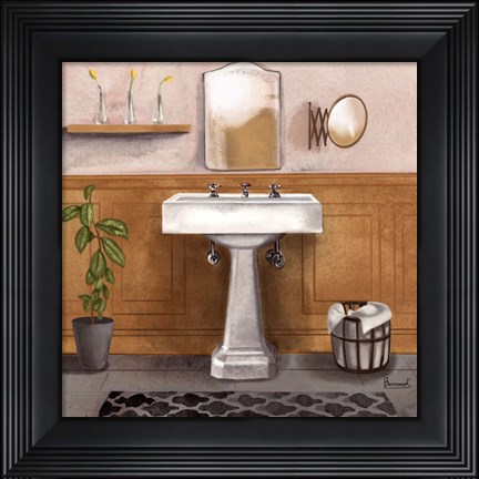 Framed Serene Bath II Print