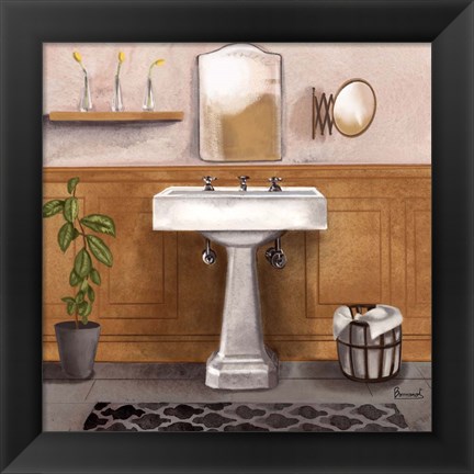 Framed Serene Bath II Print