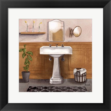 Framed Serene Bath II Print