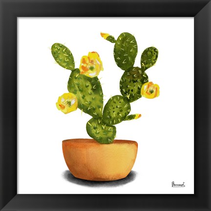 Framed Cactus Flowers III Print