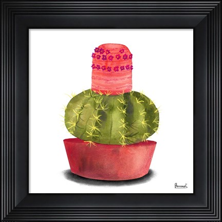 Framed Cactus Flowers IV Print