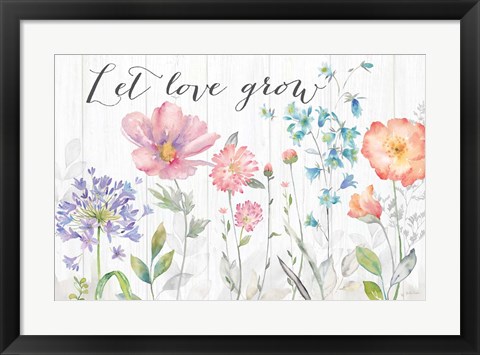 Framed Farmhouse Botanical Garden Sentiment Print