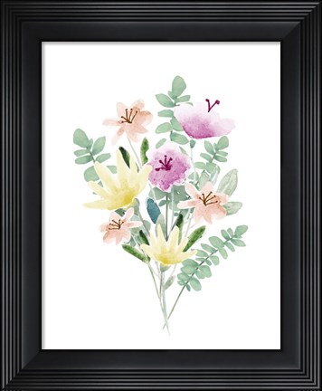 Framed Flower Burst II Print