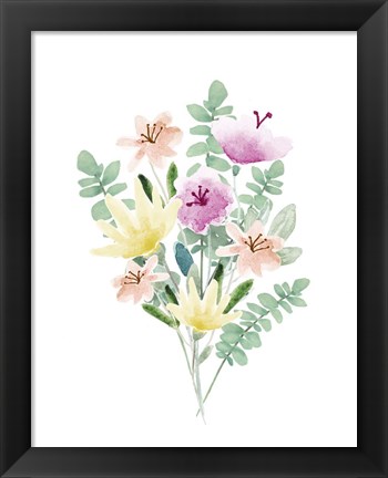 Framed Flower Burst II Print