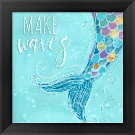 Framed Make Waves I Print