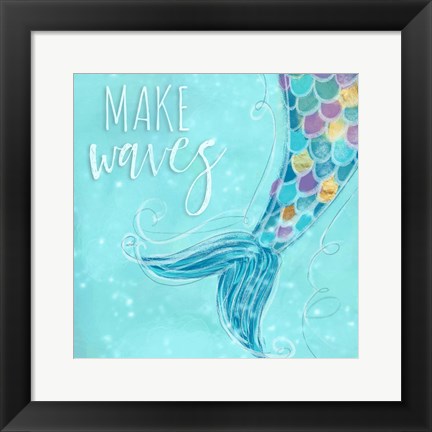 Framed Make Waves I Print