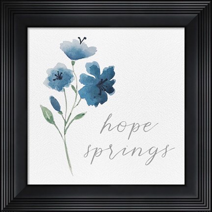 Framed Wildflowers and Sentiment III Print
