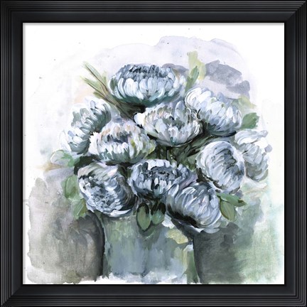 Framed Potted Chrysanthemums Print