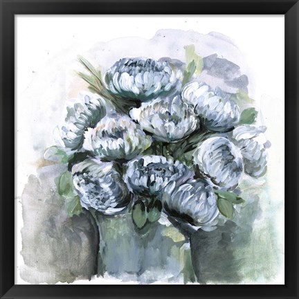 Framed Potted Chrysanthemums Print